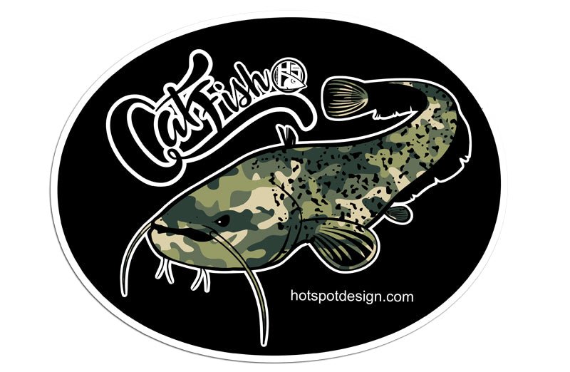 Pegatina CatFish Camo cm 30x23