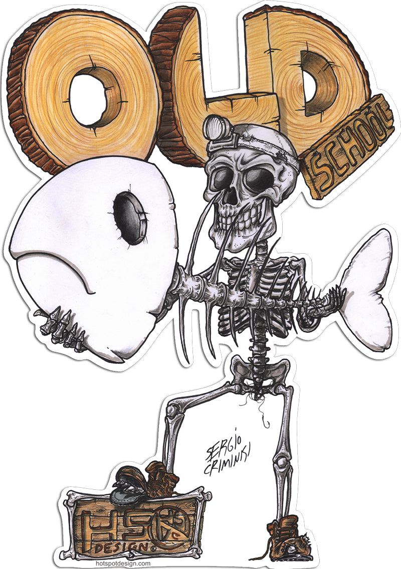 Pegatina Vieja Escuela cm 15x11