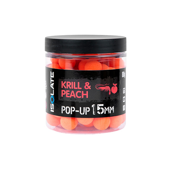 Cebo Iso Pop-Up Krill Melocotón 15 mm - 80 g Naranja Fluorescente