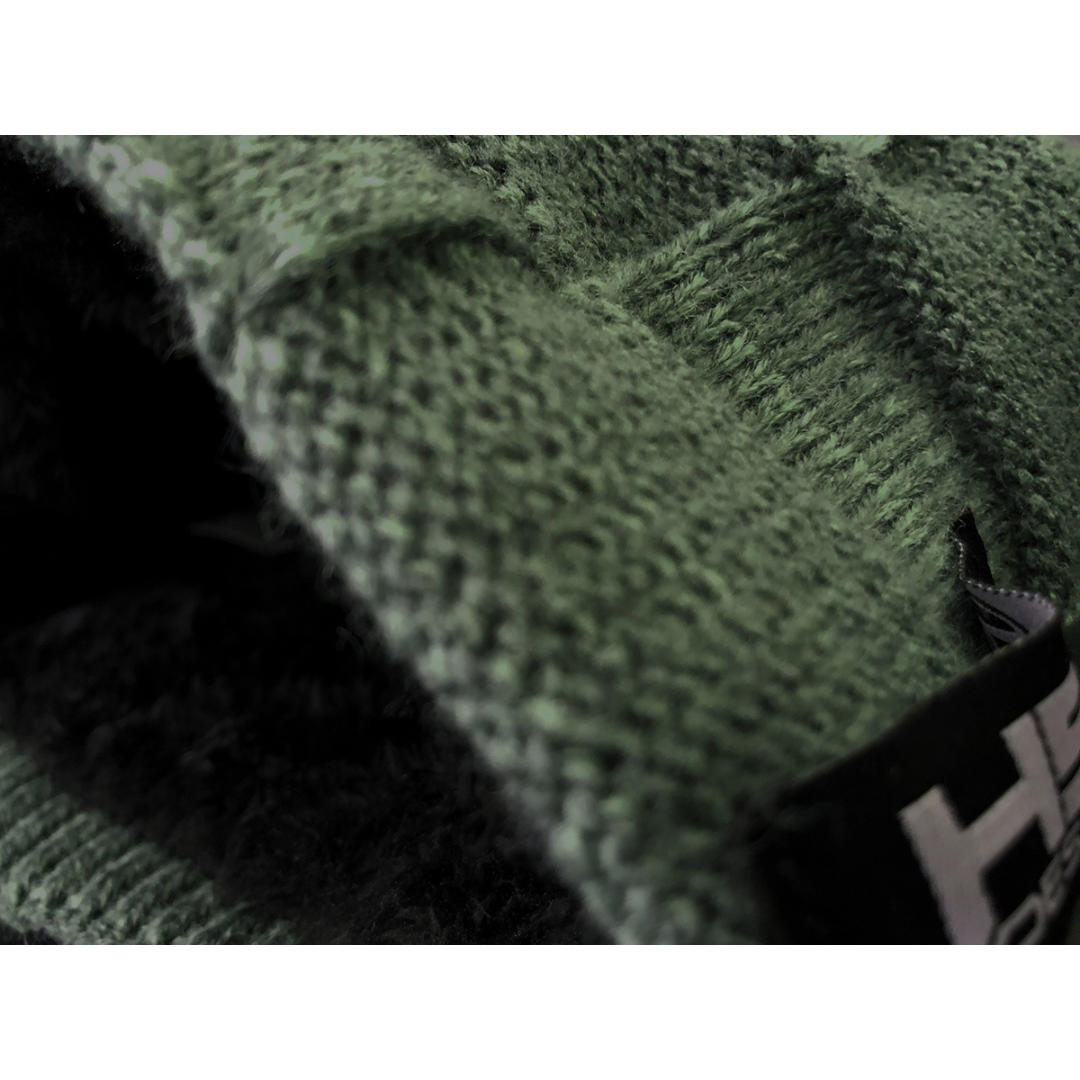 Gorro verde HSD con pelo