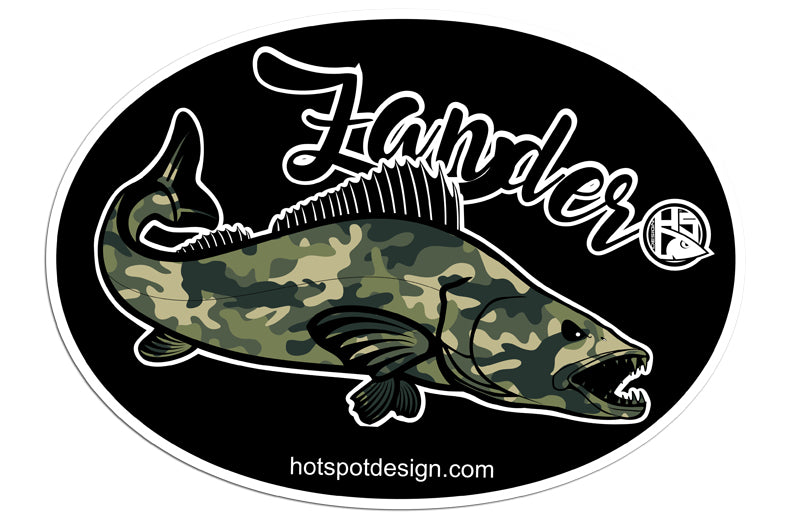 Pegatina Zander Camo cm 30x23