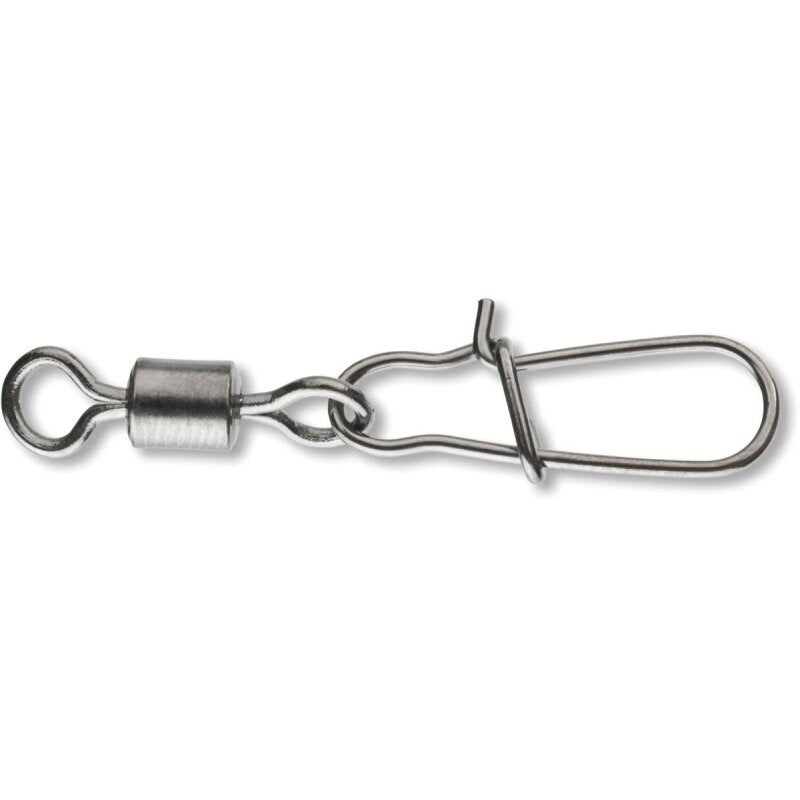 DAIWA Fast Lock Swivel Gr.2 18kg 10Stk. featuring a durable metal construction with a secure locking mechanism for fishing tackle setups.